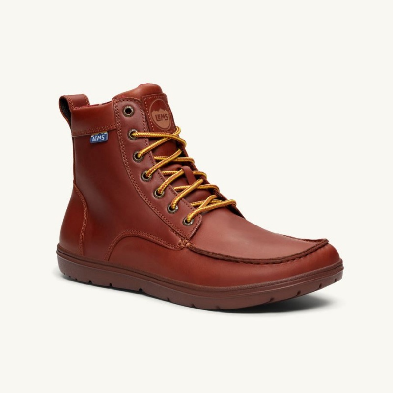 Lems Boulder Boot Leder Stiefel Herren Rot | DESYWUG