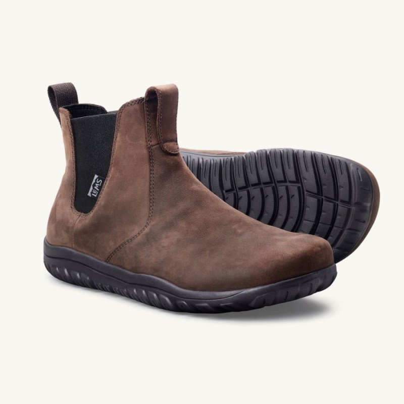 Lems Chelsea Boot Wasserdichte Stiefel Damen Braun | DECHBAI