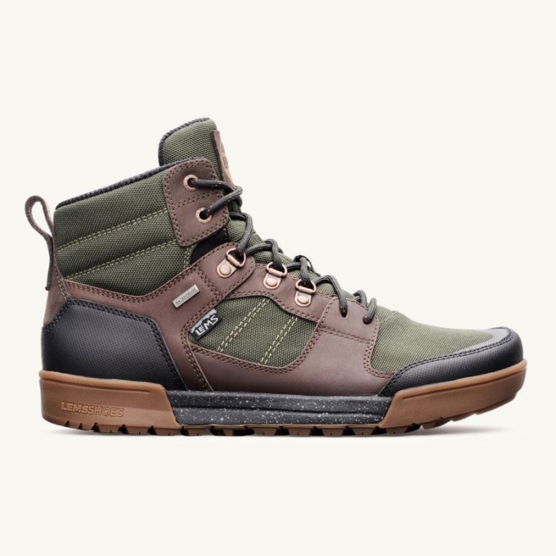 Lems Outlander Wasserdichte Boot Stiefel Damen Olivgrün | DERAXIH